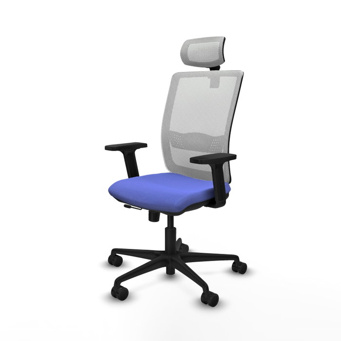 PIQUERAS Y CRESPO Silla de oficina Haches Azul claro/Blanco