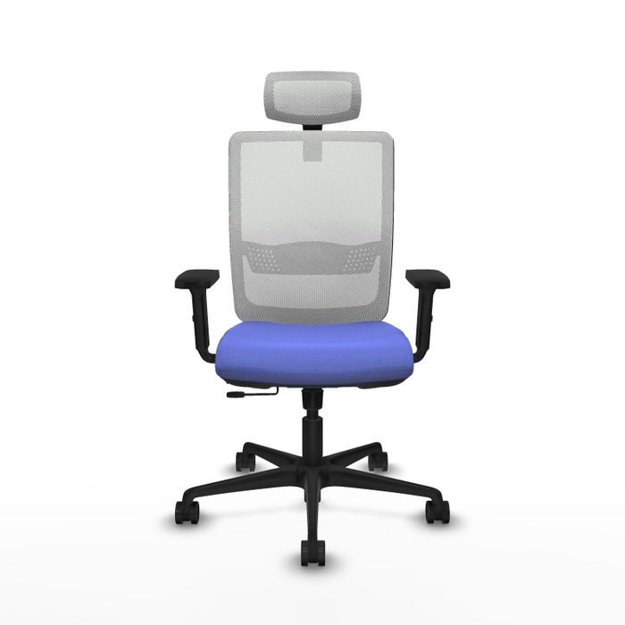PIQUERAS Y CRESPO Silla de oficina Haches Azul claro/Blanco