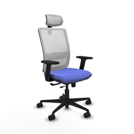 PIQUERAS Y CRESPO Silla de oficina Haches Azul claro/Blanco