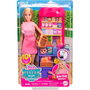 Barbie Muñeca Barbie Malibu En El Mercado JCT05 Mattel con Puesto de Comestibles y 11 Accesorios