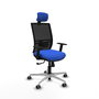 PIQUERAS Y CRESPO Silla de oficina Yunquera Azul con Malla Negra