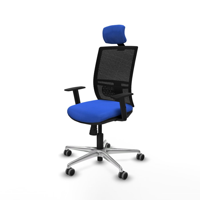 PIQUERAS Y CRESPO Silla de oficina Yunquera Azul con Malla Negra PIQUERAS Y CRESPO Silla de oficina Yunquera Azul con Malla Negra