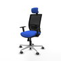 PIQUERAS Y CRESPO Silla de oficina Yunquera Azul con Malla Negra
