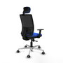 PIQUERAS Y CRESPO Silla de oficina Yunquera Azul con Malla Negra