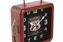 DKD Home Decor Reloj Sobremesa Vintage Rojo Metal 10 x 34 x 18 cm