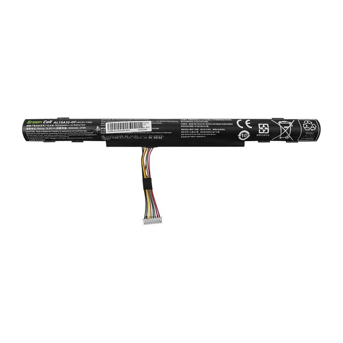 Green Cell Batería para portátil AL15A32 para Acer Aspire E5-573 V3-574G 14.8V 1800mAh Green Cell Batería para portátil AL15A32 para Acer Aspire E5-573 V3-574G 14.8V 1800mAh