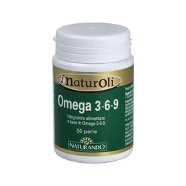 Naturando Omega 3-6-9 con Aceite de Pescado, Lino, Borraja y Vitamina E - 50 Perlas
