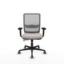 PIQUERAS Y CRESPO Silla de oficina Haches con mecanismo Sincro/Traslack, Blanco/Gris