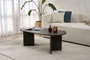 Nordure Lumiere Black Mesa de Café Negra Elegante y Funcional Tablero Melamina 119x60x40 cm