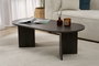 Nordure Lumiere Black Mesa de Café Negra Elegante y Funcional Tablero Melamina 119x60x40 cm