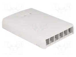 DeLOCK Caja de montaje en superficie Keystone 6 puertos blanco