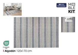 Moblekit Alfombra de Algodón Denim Blue 120x170cm