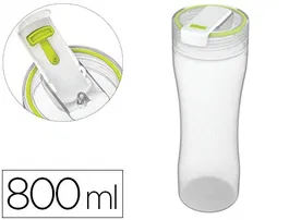 Offisys Vaso Hermético 0,8 L Doble Apertura Limpieza Fácil 100% Hermético 81x240 mm