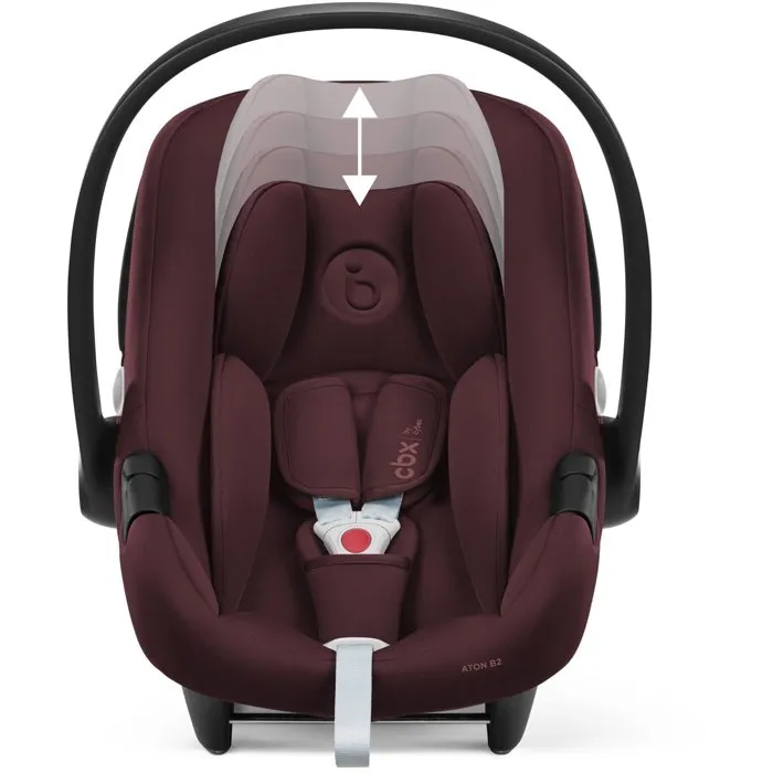Cybex - Silla de coche Aton B2 - Grupo 0+ (0-13 kg) - i-Size - Con reductor - Color Rojo - CYB4063846200771