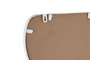 DKD Home Decor Espejo Irregular Blanco de Hierro y Cristal