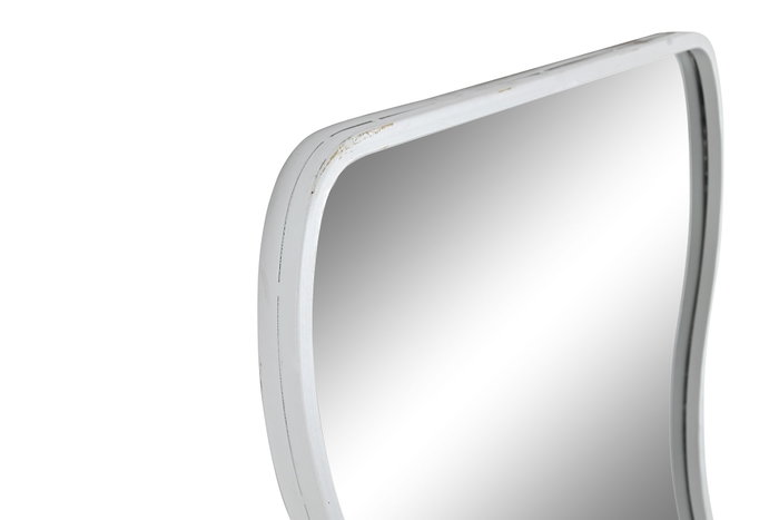 DKD Home Decor Espejo Irregular Blanco de Hierro y Cristal DKD Home Decor Espejo Irregular Blanco de Hierro y Cristal