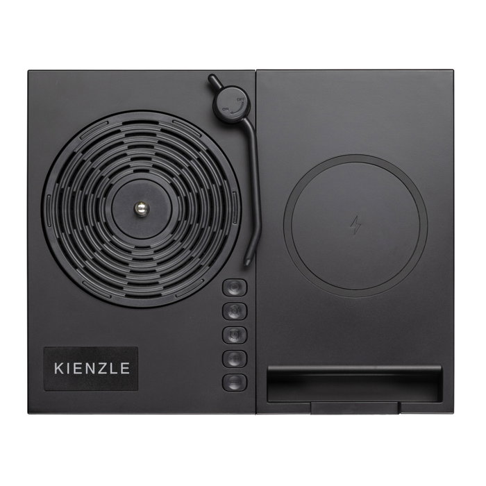Kienzle Despertador Digital con Altavoz Bluetooth y Cargador Inalámbrico Negro