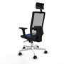 PIQUERAS Y CRESPO Silla de oficina Horna con mecanismo Sincro Azul marino y Gris