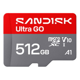 SanDisk Ultra GO 512 GB MicroSDXC UHS-I Gris, Rojo