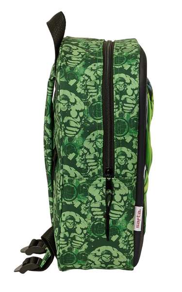 Safta Mochila Guardería 3D Bolsillo Red Hulk 22x27x10 cm