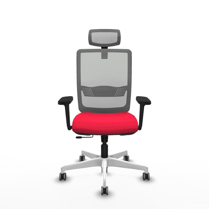 PIQUERAS Y CRESPO Silla de oficina Haches con mecanismo Sincro/Traslack, Rojo/Gris PIQUERAS Y CRESPO Silla de oficina Haches con mecanismo Sincro/Traslack, Rojo/Gris