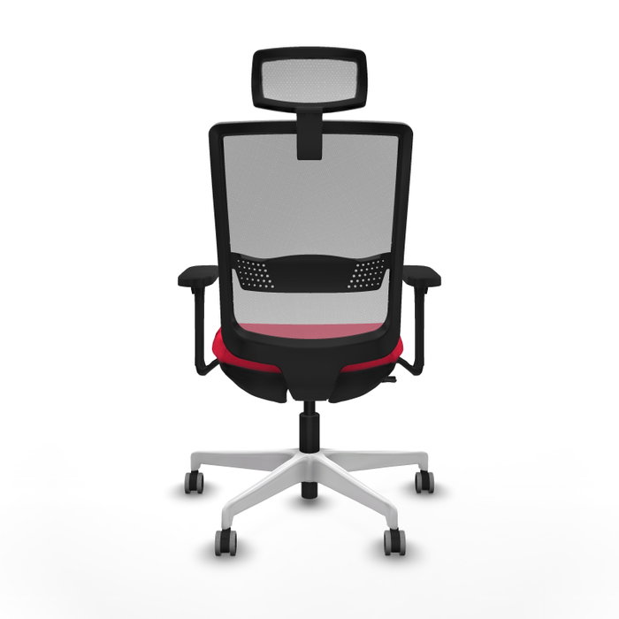PIQUERAS Y CRESPO Silla de oficina Haches con mecanismo Sincro/Traslack, Rojo/Gris PIQUERAS Y CRESPO Silla de oficina Haches con mecanismo Sincro/Traslack, Rojo/Gris