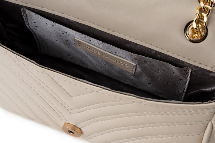 Vince Camuto Bolso Bandolera Crema Piel de Polivinilo Elegante para Mujer