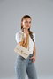 Vince Camuto Bolso Bandolera Crema Piel de Polivinilo Elegante para Mujer