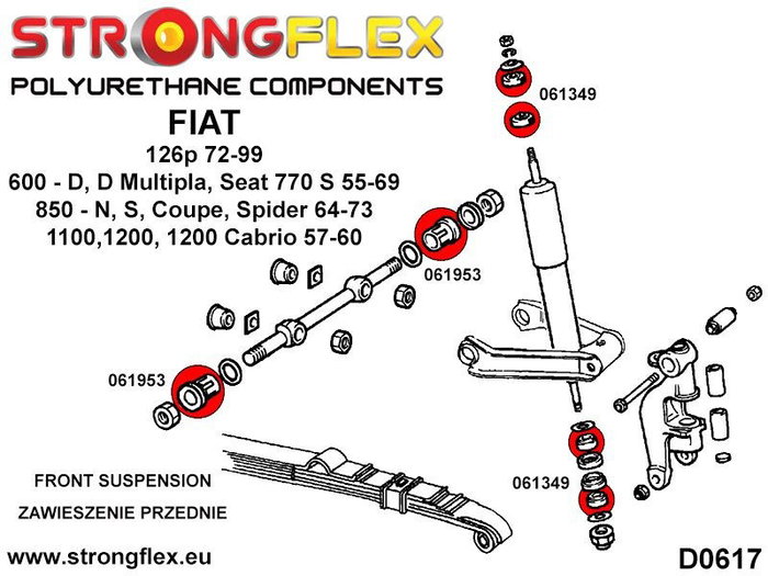 StrongFlex STF061349B Soporte Amortiguador, Montaje Amortiguador