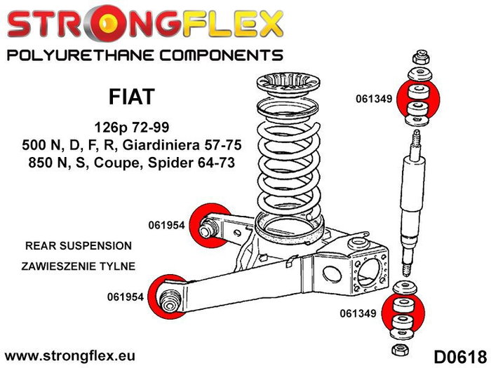 StrongFlex STF061349B Soporte Amortiguador, Montaje Amortiguador