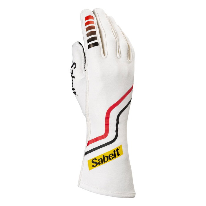 Sabelt SBRFTG10BI09 Guantes Hero Tg-10 FIA 8856-2018 Antifuego para Competición, Palma de Silicio Reforzada, Blanco Talla 9
