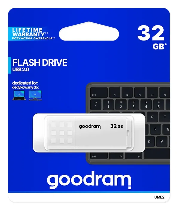 Memoria USB GoodRam UME2-0320W0R11 5 MB/s-20 MB/s Blanco 32 GB