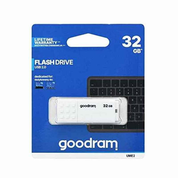 Memoria USB GoodRam UME2-0320W0R11 5 MB/s-20 MB/s Blanco 32 GB Memoria USB GoodRam UME2-0320W0R11 5 MB/s-20 MB/s Blanco 32 GB