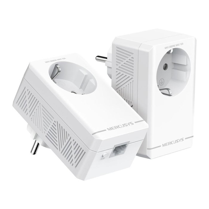 Mercusys MP500P KIT AV1000 Gigabit Passthrough Powerline Starter Kit Mercusys MP500P KIT AV1000 Gigabit Passthrough Powerline Starter Kit