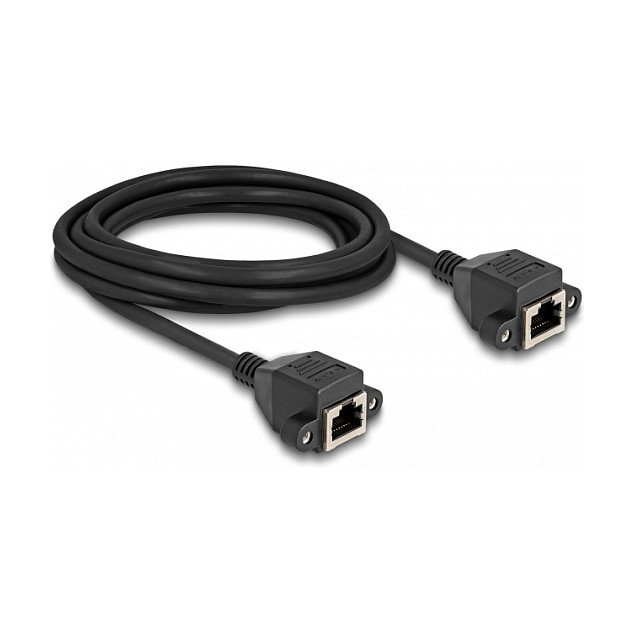 DeLOCK Cable de extensión RJ50 hembra a hembra S/FTP 3 m negro DeLOCK Cable de extensión RJ50 hembra a hembra S/FTP 3 m negro