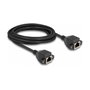 DeLOCK Cable de extensión RJ50 hembra a hembra S/FTP 3 m negro