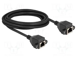 DeLOCK Cable de extensión RJ50 hembra a hembra S/FTP 3 m negro