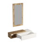 Hanah Home Aparador Atlantic Pine, White - 82cm Ancho x 15.8cm Alto x 29.6cm Profundidad