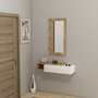 Hanah Home Aparador Atlantic Pine, White - 82cm Ancho x 15.8cm Alto x 29.6cm Profundidad