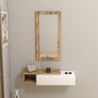 Hanah Home Aparador Atlantic Pine, White - 82cm Ancho x 15.8cm Alto x 29.6cm Profundidad