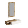 Hanah Home Aparador Atlantic Pine, White - 82cm Ancho x 15.8cm Alto x 29.6cm Profundidad