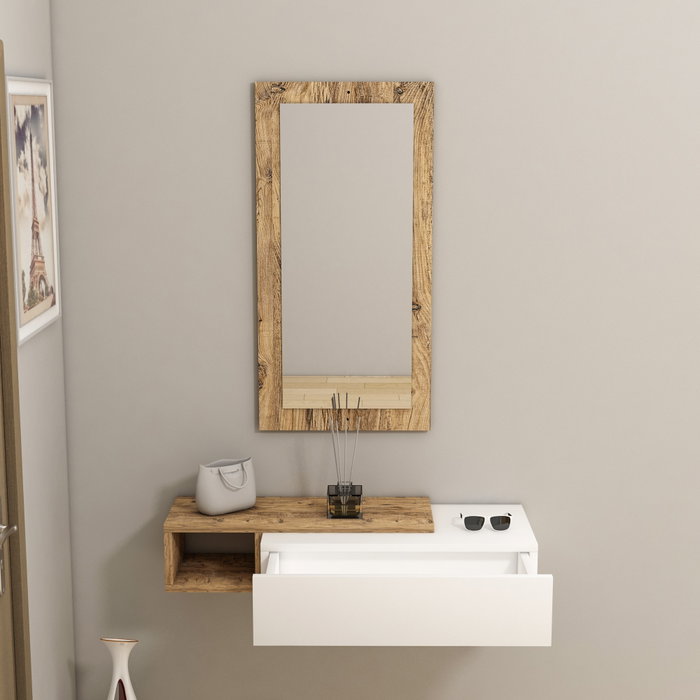 Hanah Home Aparador Atlantic Pine, White - 82cm Ancho x 15.8cm Alto x 29.6cm Profundidad Hanah Home Aparador Atlantic Pine, White - 82cm Ancho x 15.8cm Alto x 29.6cm Profundidad