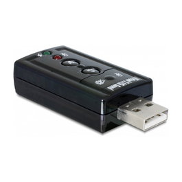 DeLOCK Adaptador de Sonido Externo USB 2.0 7.1 Virtual 24 Bit 96kHz para PC/Mac, Modelo 63926