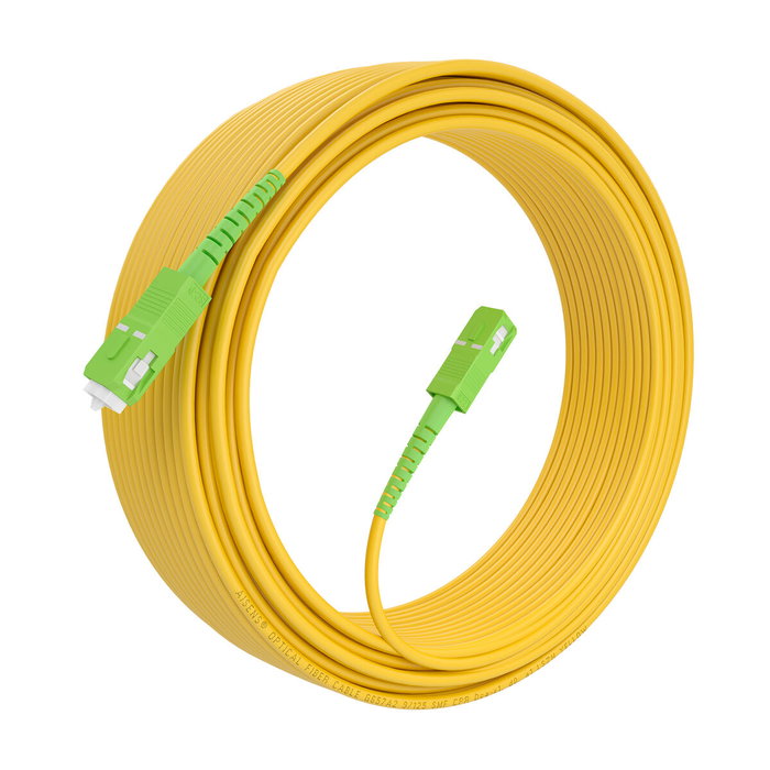 Aisens Latiguillo de Fibra Óptica G657A2 3.0 9/125 SMF Simplex SC/APC-SC/APC Amarillo 20m Aisens Latiguillo de Fibra Óptica G657A2 3.0 9/125 SMF Simplex SC/APC-SC/APC Amarillo 20m