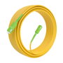 Aisens Latiguillo de Fibra Óptica G657A2 3.0 9/125 SMF Simplex SC/APC-SC/APC Amarillo 20m