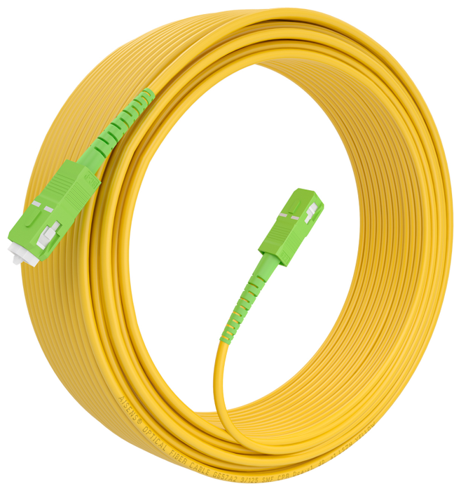 AISENS Latiguillo de Fibra Óptica G657A2 9/125 SMF Simplex SC/APC-SC/APC Amarillo 20m AISENS Latiguillo de Fibra Óptica G657A2 9/125 SMF Simplex SC/APC-SC/APC Amarillo 20m