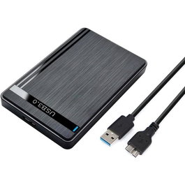 Globbaltec Caja externa para disco HDD/SSD 2.5 pulg USB 3.0 negro