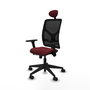 PIQUERAS Y CRESPO Silla de oficina Motilla con mecanismo Sincro/Traslack, Granate y Negro