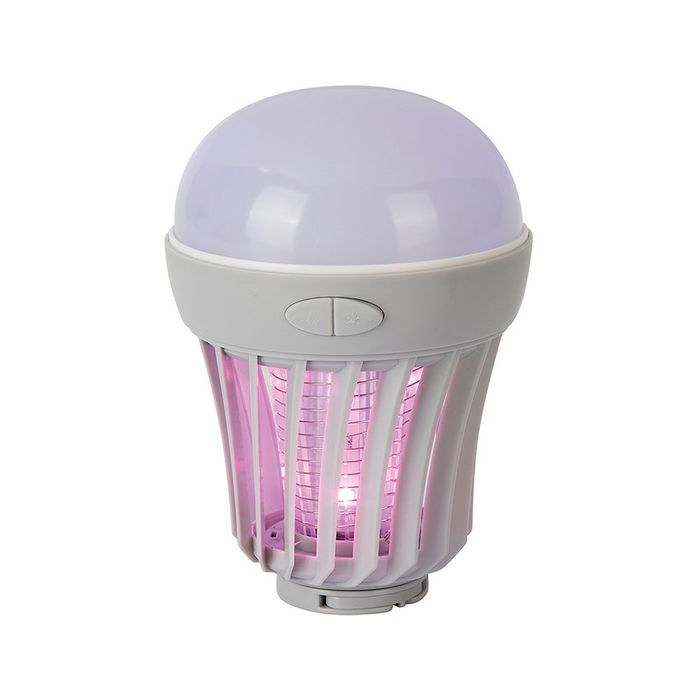 Jata Hogar Atrapa Insectos y Mosquitos Eléctrico Portátil para Interior/Exterior con 6 Luces UV LED, Área 25 m², IPX4, 3 Modos Luz (3x Pilas AAA)