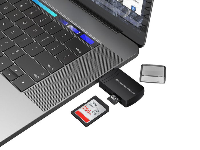 Conceptronic Lector Tarjetas USB 3.0 BIAN06B SD SDHC SDXC Micro SD T-Flash Negro 5 Gbps 2 TB